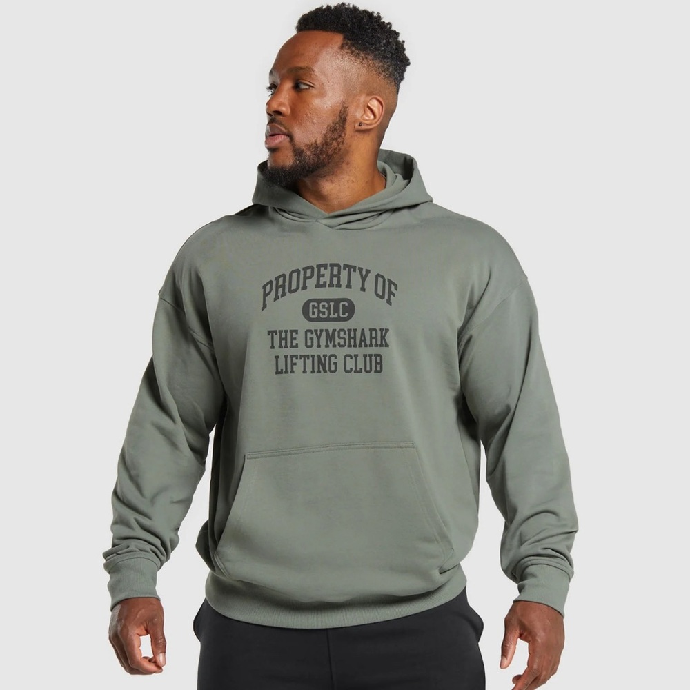 Gymshark Property Of Green Oversize Fit Hoodie
